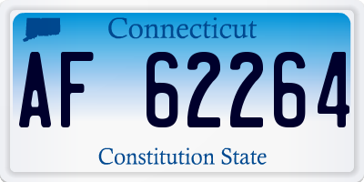 CT license plate AF62264