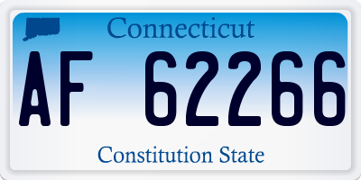 CT license plate AF62266