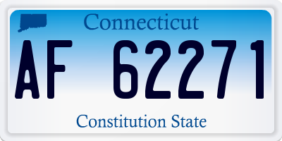 CT license plate AF62271