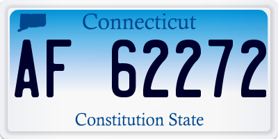 CT license plate AF62272