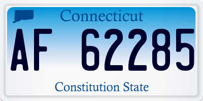 CT license plate AF62285