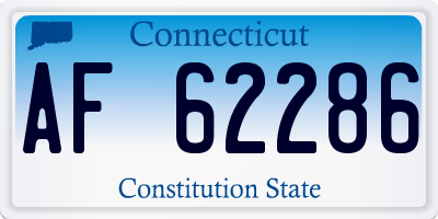 CT license plate AF62286