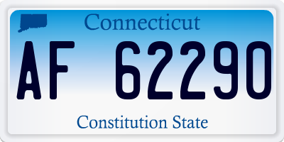 CT license plate AF62290