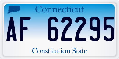 CT license plate AF62295