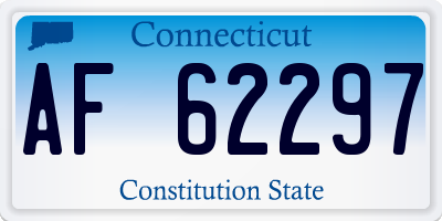 CT license plate AF62297