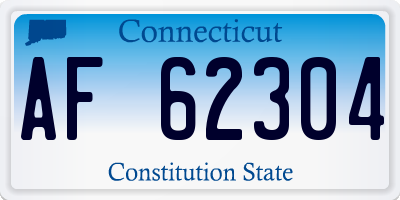 CT license plate AF62304