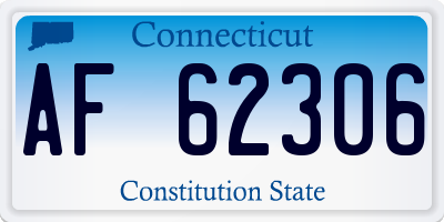 CT license plate AF62306