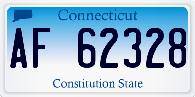 CT license plate AF62328