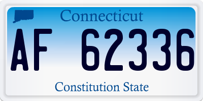 CT license plate AF62336