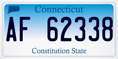 CT license plate AF62338