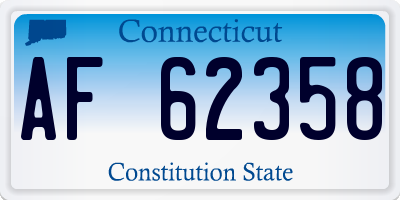 CT license plate AF62358