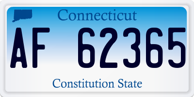 CT license plate AF62365