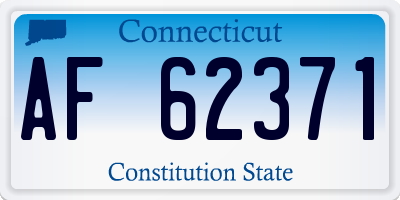 CT license plate AF62371