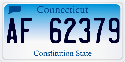 CT license plate AF62379