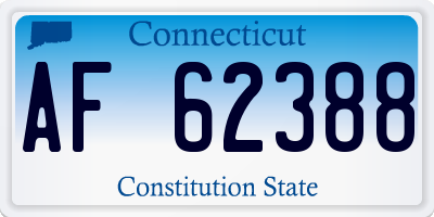 CT license plate AF62388