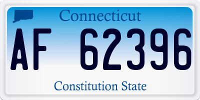 CT license plate AF62396