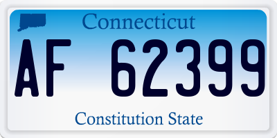 CT license plate AF62399