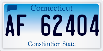 CT license plate AF62404