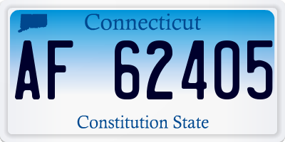 CT license plate AF62405