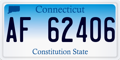 CT license plate AF62406