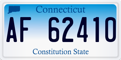 CT license plate AF62410