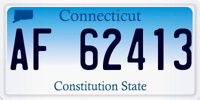 CT license plate AF62413