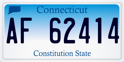 CT license plate AF62414