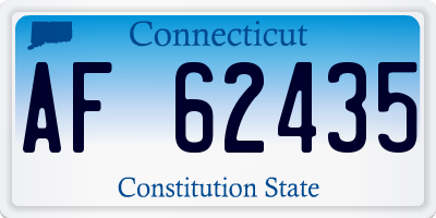 CT license plate AF62435