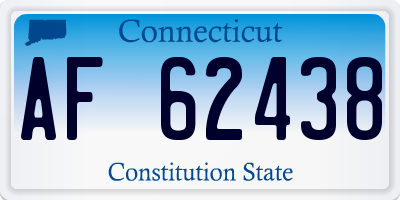 CT license plate AF62438