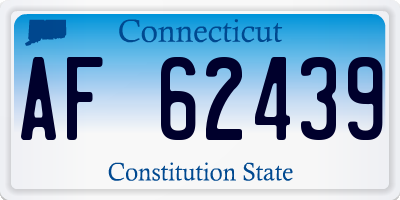 CT license plate AF62439