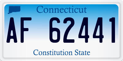 CT license plate AF62441