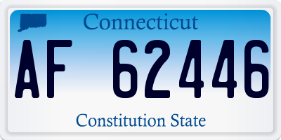 CT license plate AF62446