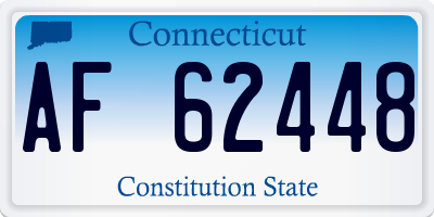 CT license plate AF62448