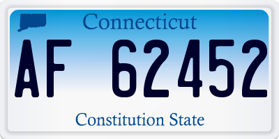 CT license plate AF62452