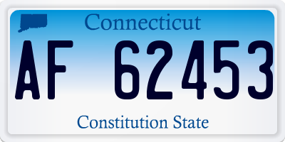 CT license plate AF62453