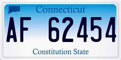 CT license plate AF62454