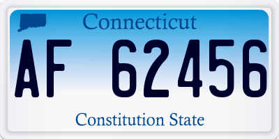 CT license plate AF62456