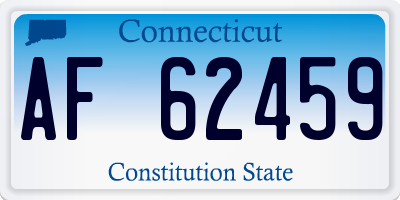 CT license plate AF62459