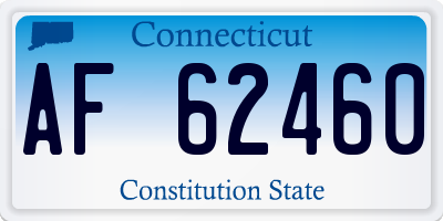 CT license plate AF62460