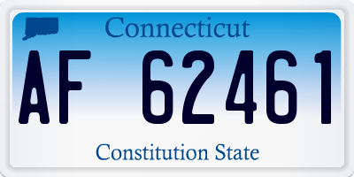CT license plate AF62461
