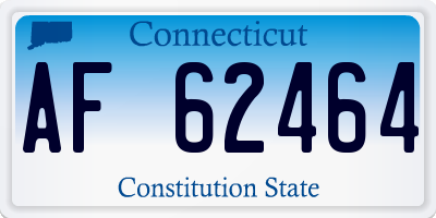 CT license plate AF62464