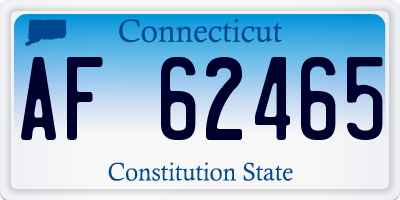 CT license plate AF62465