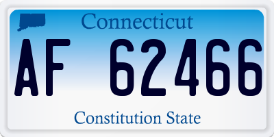 CT license plate AF62466