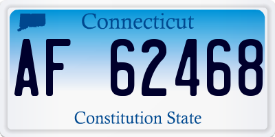 CT license plate AF62468
