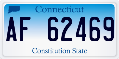 CT license plate AF62469