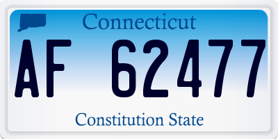 CT license plate AF62477