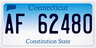 CT license plate AF62480