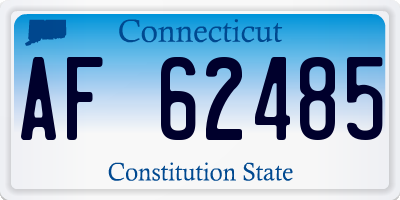 CT license plate AF62485