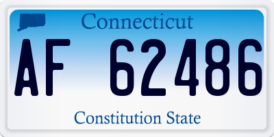 CT license plate AF62486