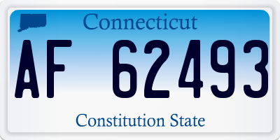 CT license plate AF62493